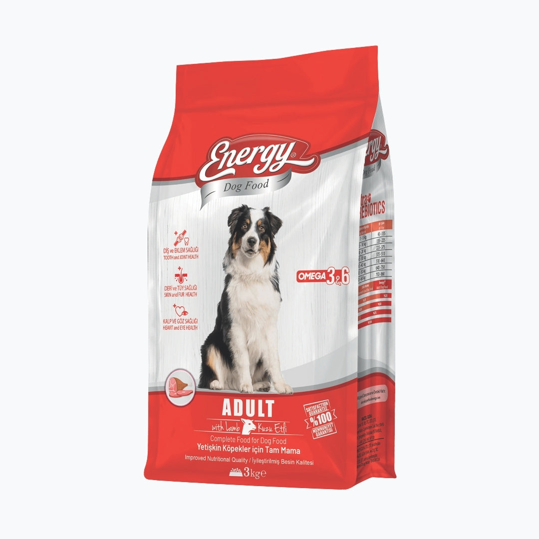 Energy Kuzu Etli Yetişkin Köpek Maması - 3 kg