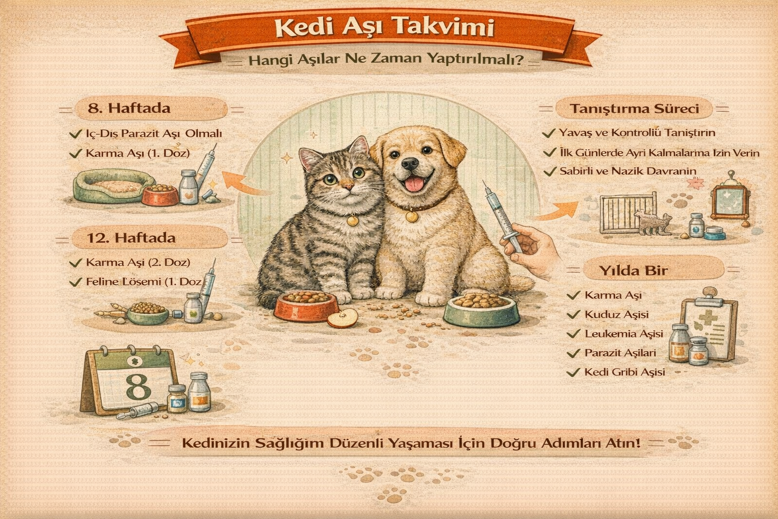 Başlık: Kedi Aşı Takvimi: Hangi Aşılar Ne Zaman Yaptırılmalı?