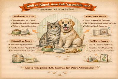 Kedi ve Köpek Aynı Evde Yaşayabilir mi? Beslenme ve Uyum Rehberi