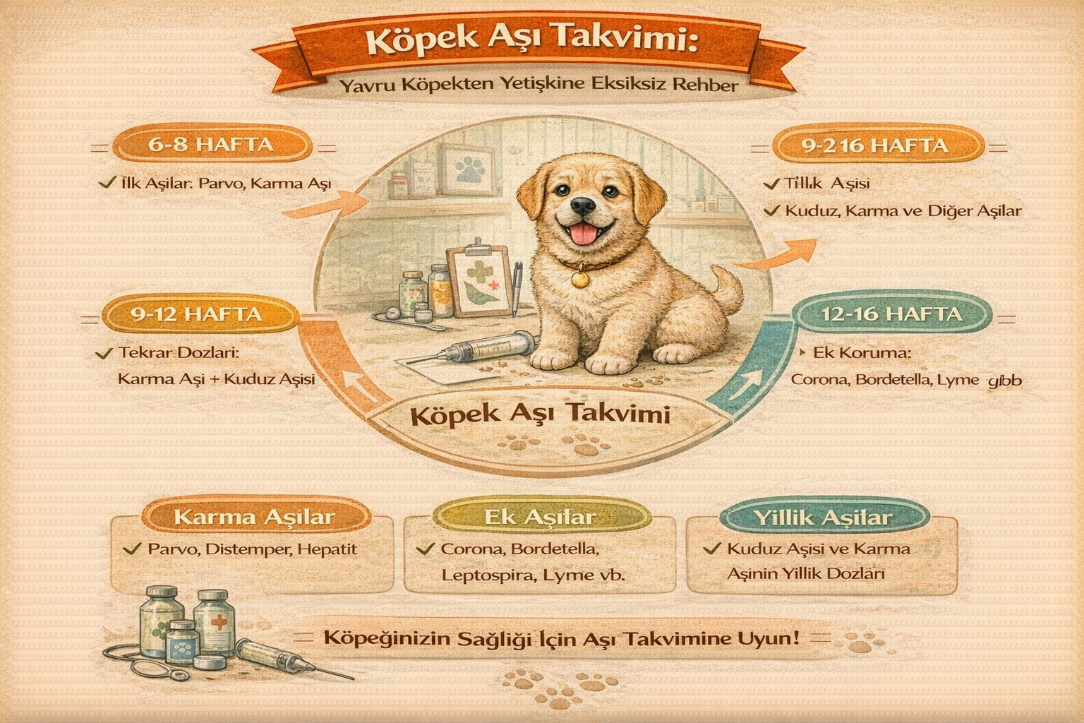 Köpek Aşı Takvimi: Yavru Köpekten Yetişkine Eksiksiz Rehber