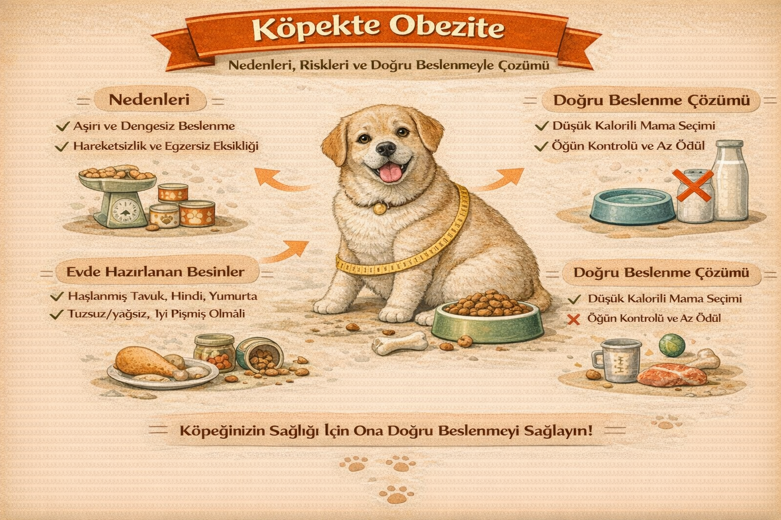 Köpekte Obezite: Nedenleri, Riskleri ve Doğru Beslenmeyle Çözümü
