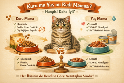 Kuru mu Yaş mı Kedi Maması? Hangisi Daha İyi?