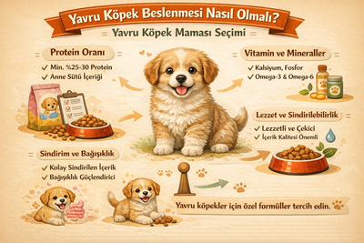 Yavru Köpek Beslenmesi Nasıl Olmalı? Yavru Köpek Maması Seçimi