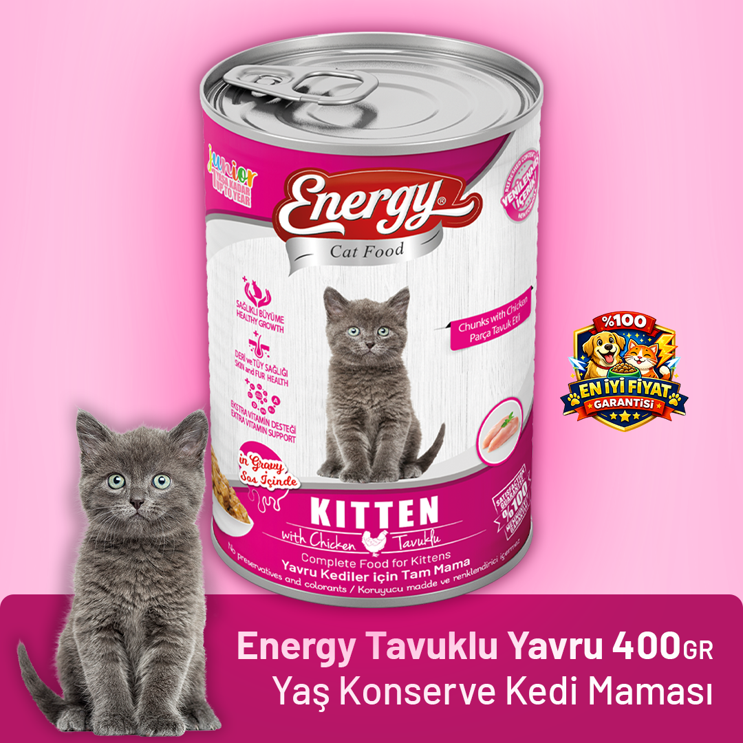 Energy Tavuklu Yavru Yaş Kedi Maması - 400 g