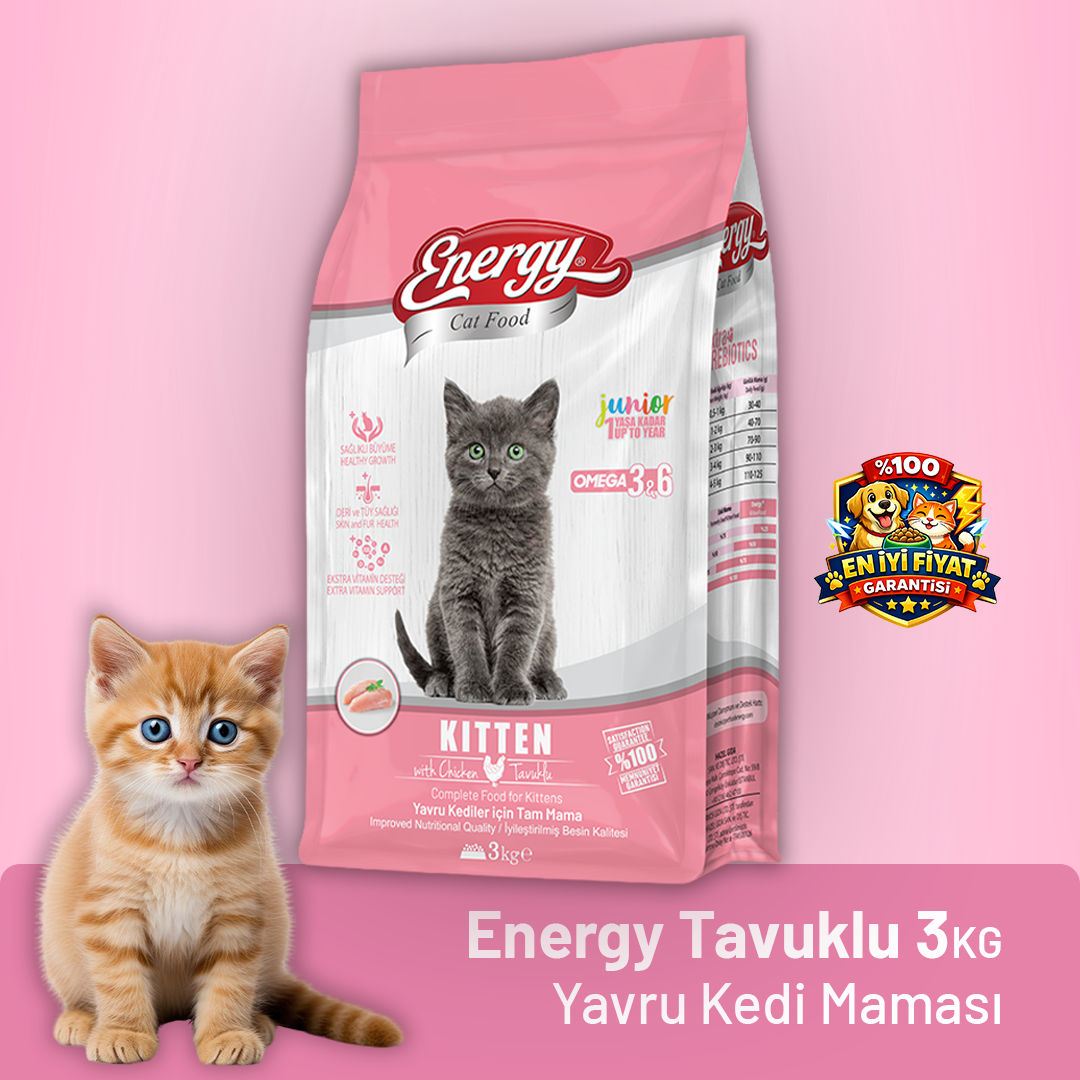 Energy Tavuklu Yavru Kedi Maması - 3 kg