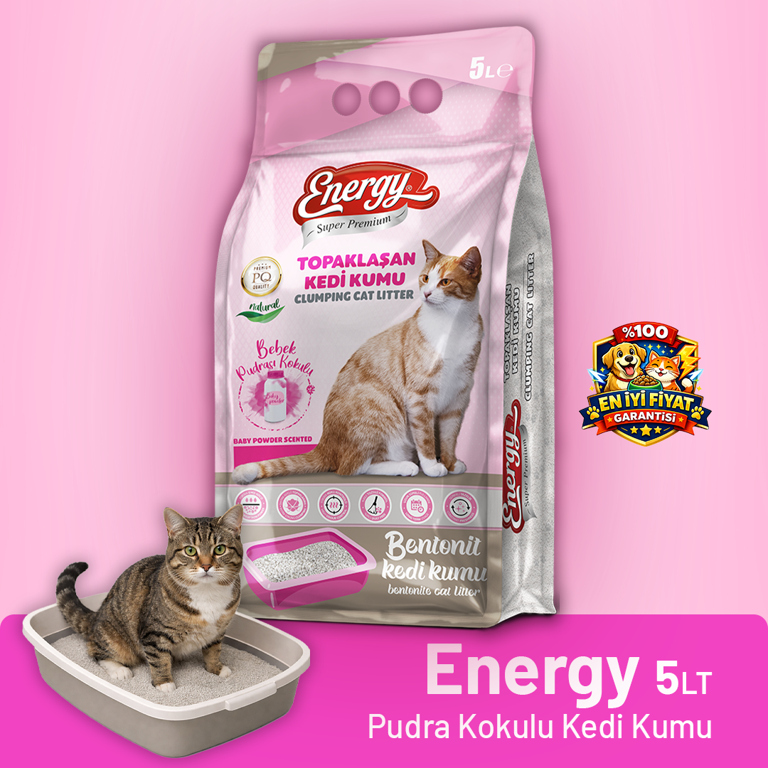 Super Premium Energy Kedi Kumu Pudra Kokulu 5 lt
