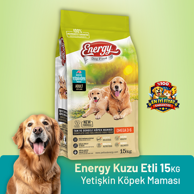 Energy Kuzu Etli Yetişkin Köpek Maması - 15 kg