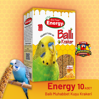 Energy Ballı Muhabbet Kuşu Krakeri - 10'lu
