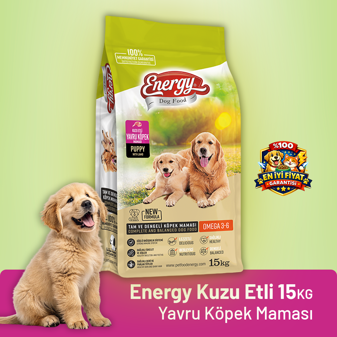 Energy Kuzu Etli Yavru Köpek Maması - 15 kg
