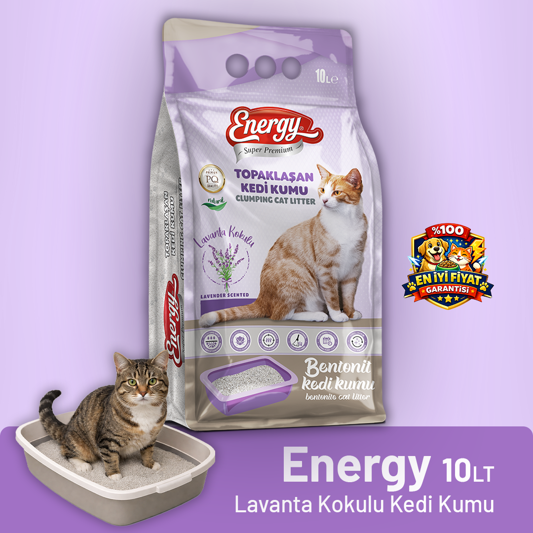 Super Premium Energy Kedi Kumu Lavanta Kokulu 10 lt