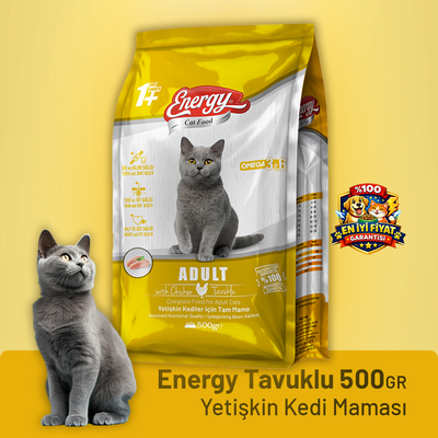 Energy Tavuklu Yetişkin Kedi Maması - 500 g