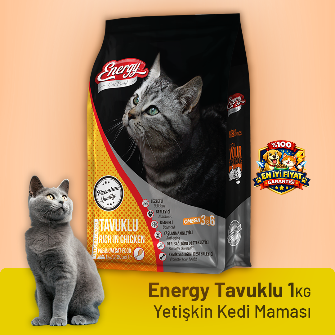 Energy Tavuklu Yetişkin Kedi Maması - 1 kg