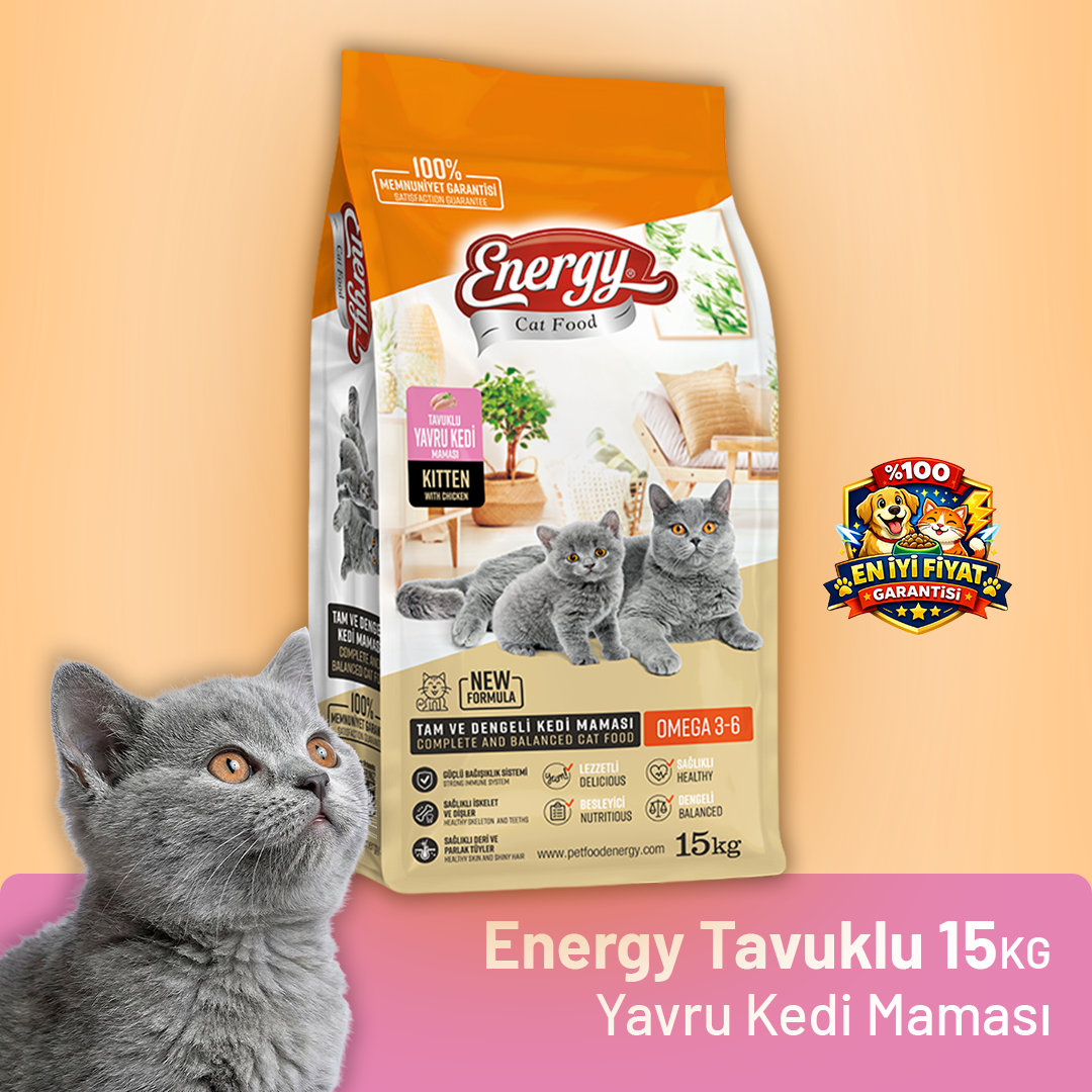 Energy Tavuklu Yavru Kedi Maması - 15 kg