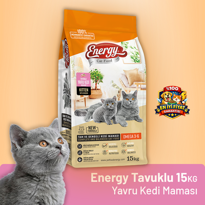 Energy Tavuklu Yavru Kedi Maması - 15 kg