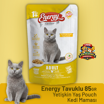 Energy Tavuklu Yetişkin Yaş Kedi Maması - 85 g