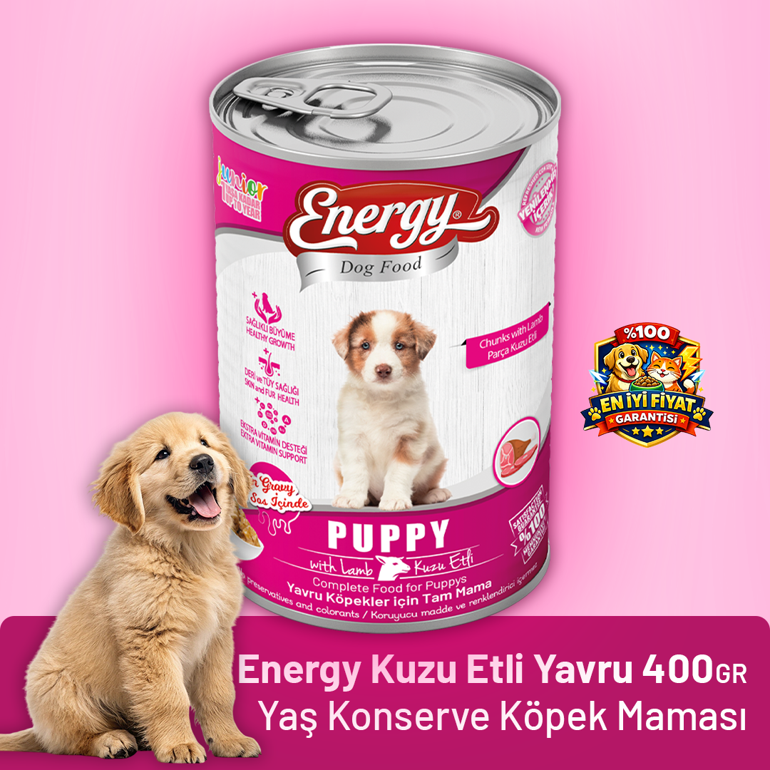 Energy Kuzu Etli Yavru Yaş Köpek Maması - 400 g