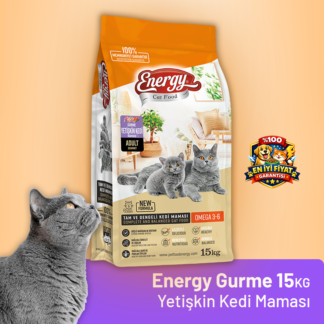 Energy Gurme Yetişkin Kedi Maması - 15 kg