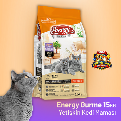 Energy Gurme Yetişkin Kedi Maması - 15 kg