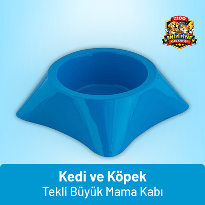 Kedi ve Köpek Tekli Büyük Mama Kabı
