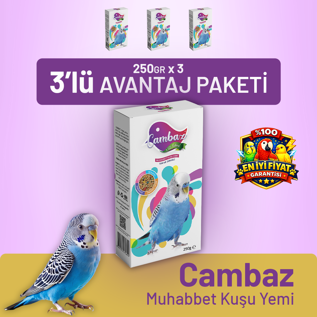 Cambaz Muhabbet Kuşu Yemİ 250 g - 3 Adet