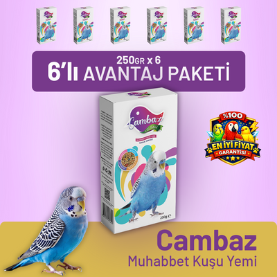 Cambaz Muhabbet Kuşu Yemİ 250 g - 6 Adet