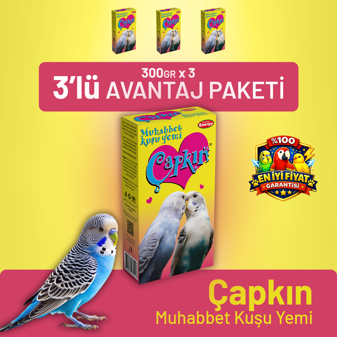 Çapkın Muhabbet Kuşu Yemi - 3 Adet