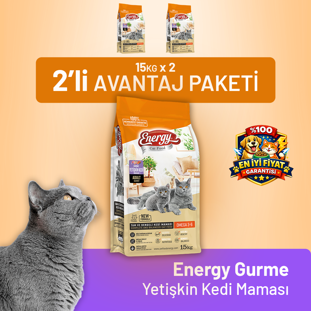 Gurme Yetişkin Kedi Maması 15 kg - 2 Adet