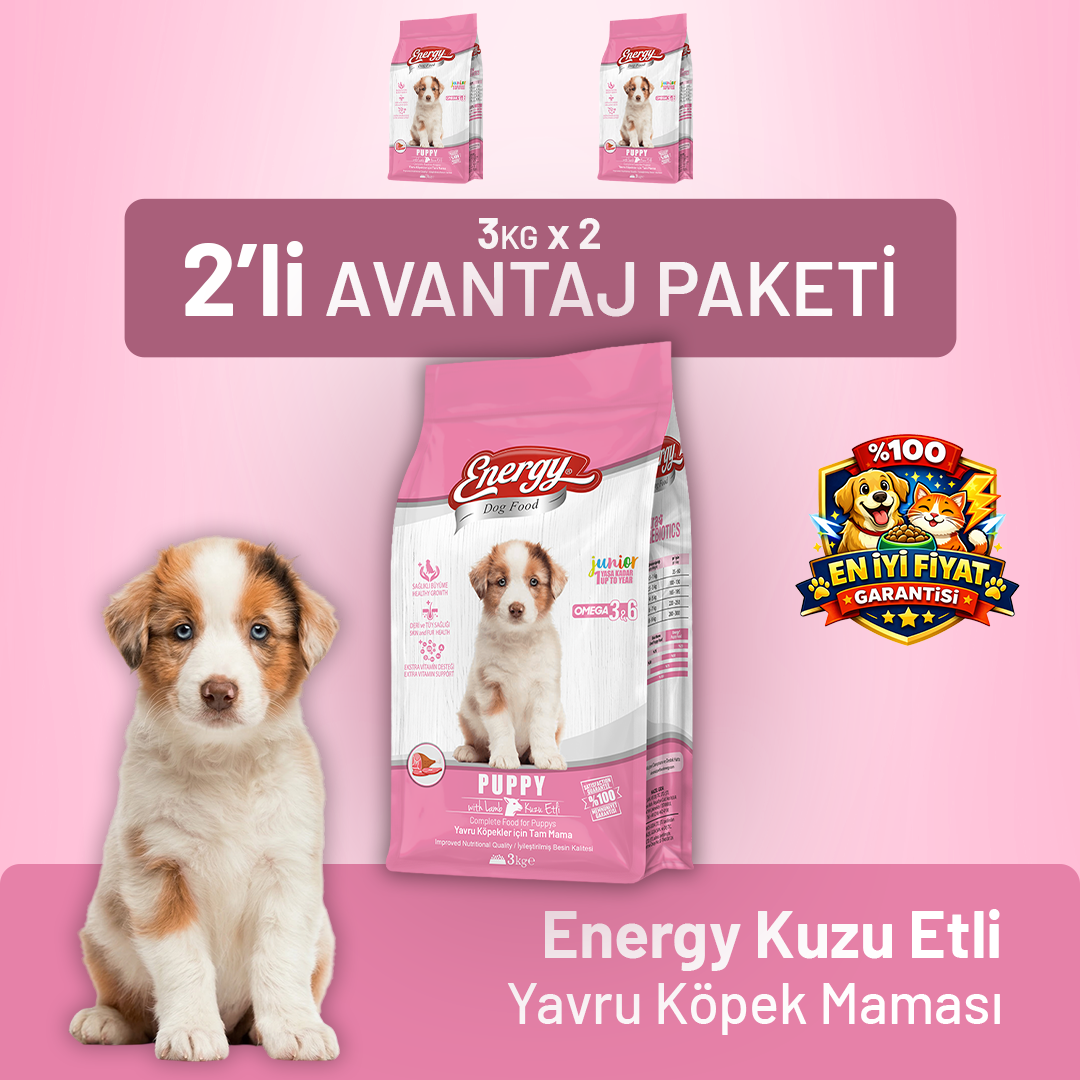 Kuzu Etli Yavru Köpek Maması 3 kg - 2 Adet