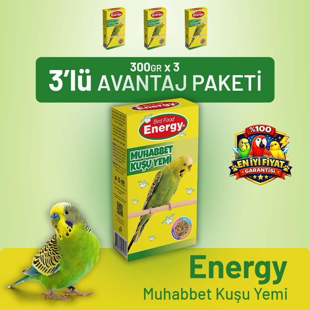 Energy Muhabbet Kuşu Yemi - 3 Adet