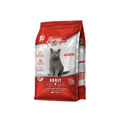 Energy Sığır Etli Yetişkin Kedi Maması - 1 kg
