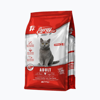 Energy Sığır Etli Yetişkin Kedi Maması - 500 g