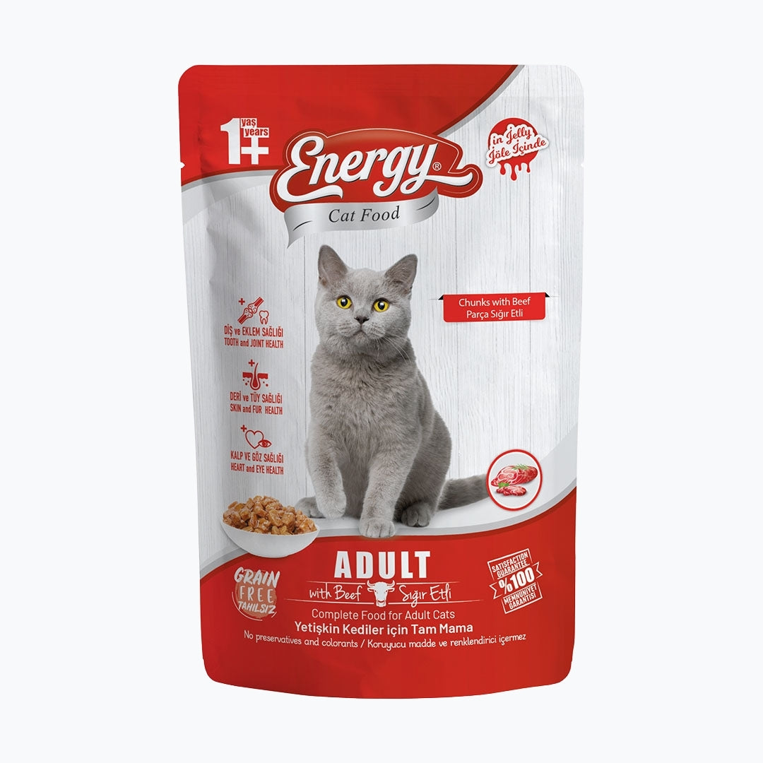 Energy Sığır Etli Yetişkin Yaş Kedi Maması - 85 g