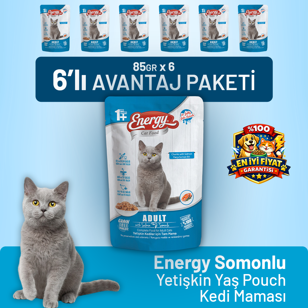 Somonlu Yetişkin Yaş Kedi Maması 85 g - 6 Adet
