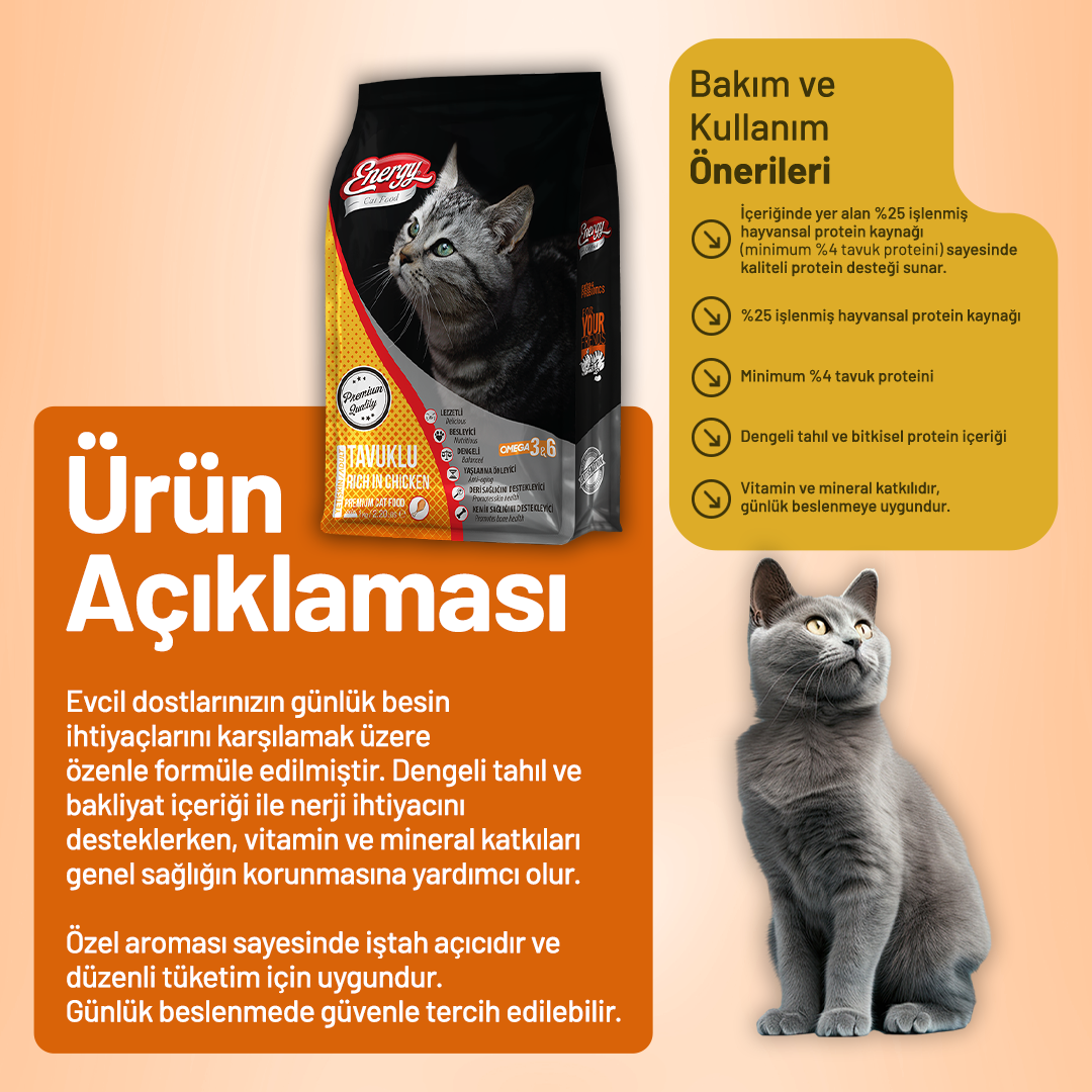 Tavuklu Yetişkin Kedi Maması - 3 Adet