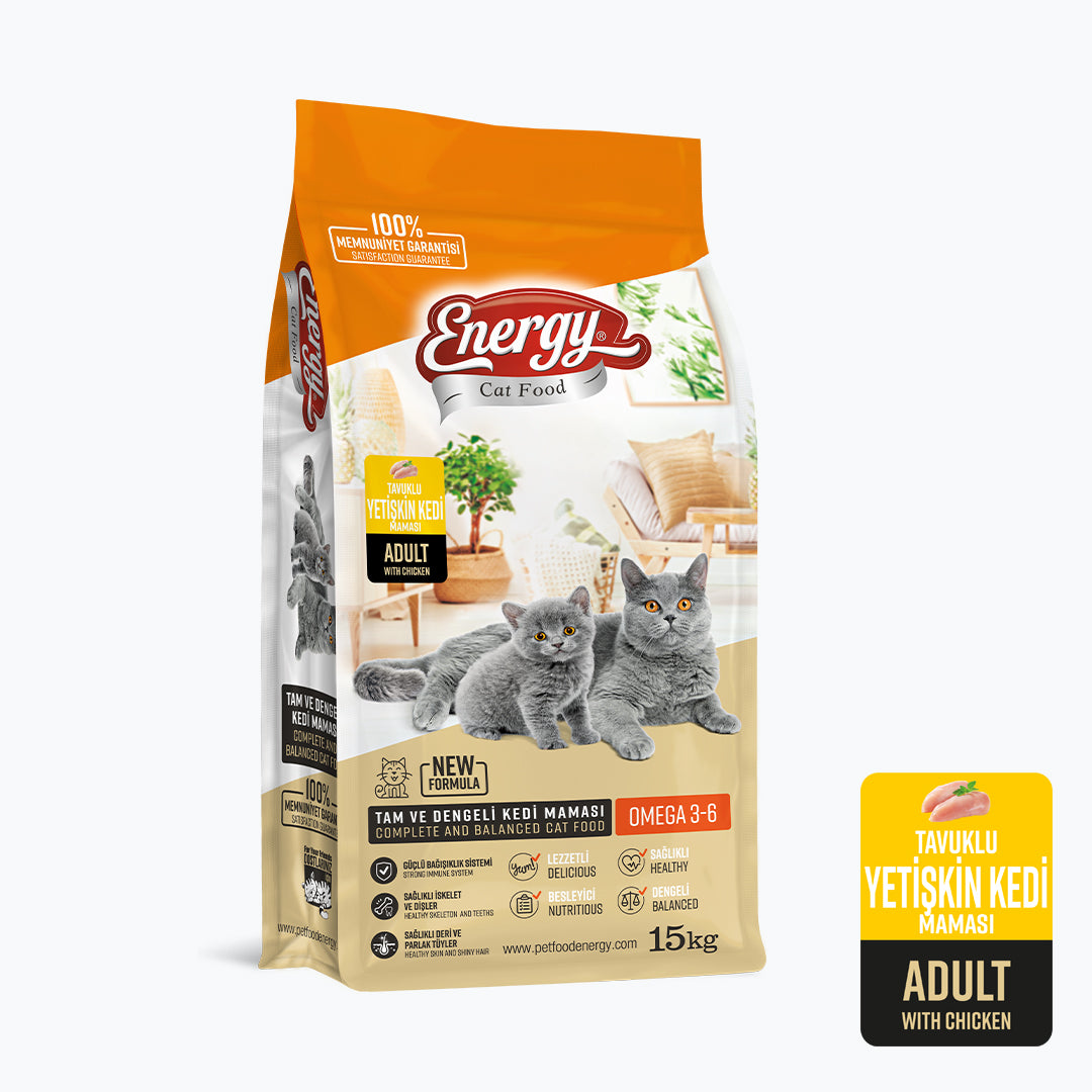 Energy Tavuklu Yetişkin Kedi Maması - 15 kg