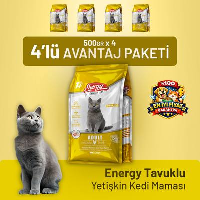 Tavuklu Yetişkin Kedi Maması - 4 Adet