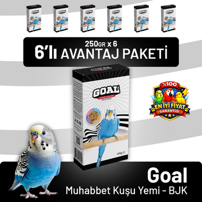 Goal Muhabbet Kuşu Yemi/BJK 250 g - 6 Adet