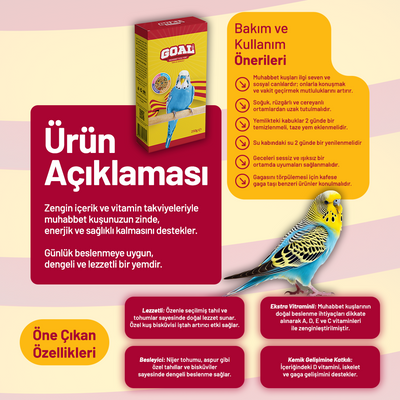 Goal Muhabbet Kuşu Yemi/GS 250 g - 20 Adet
