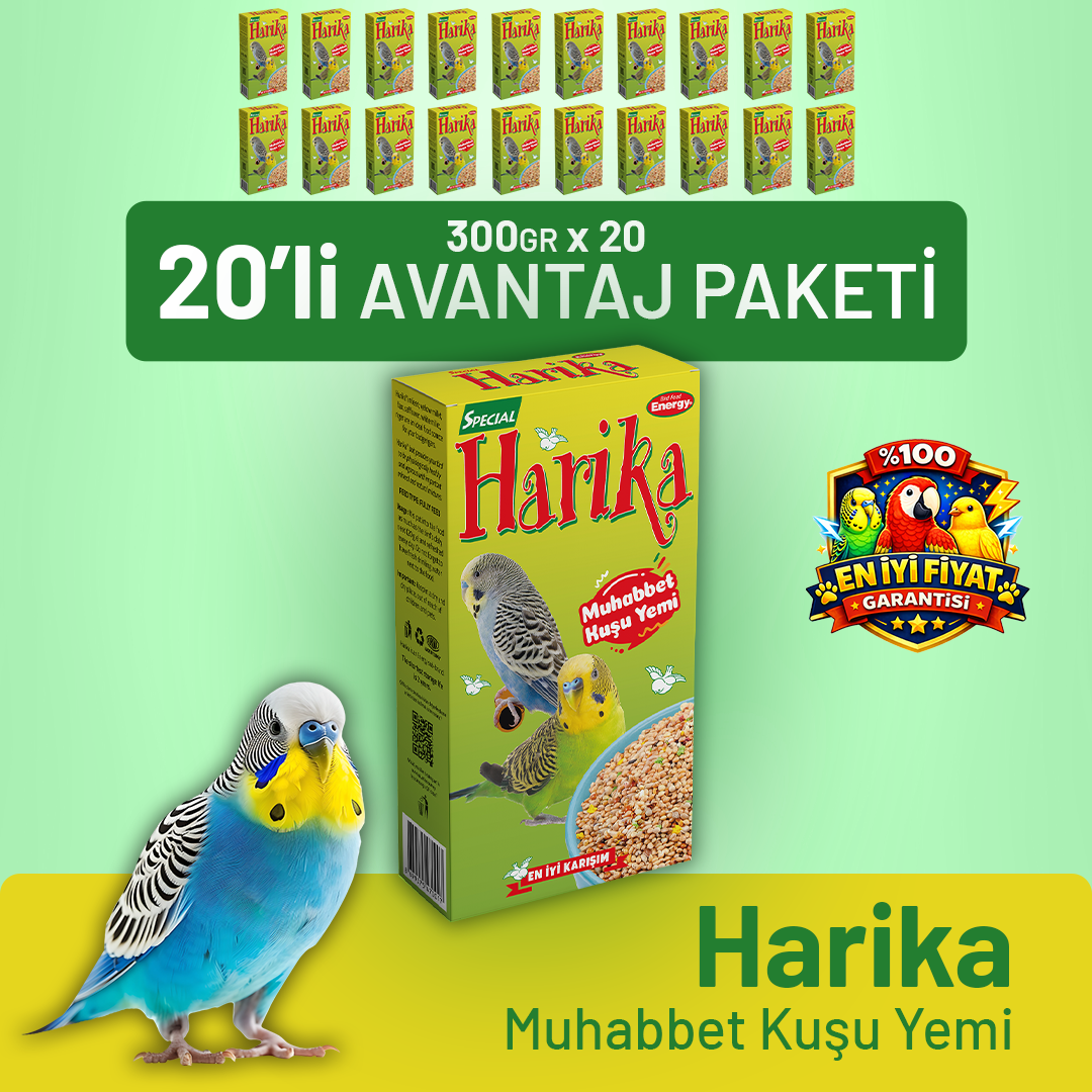 Harika Muhabbet Kuşu Yemi - 20 Adet