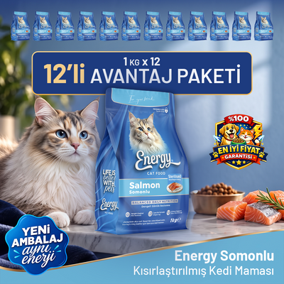 Somonlu Kısırlaştırılmış Kedi Maması - 12 Adet