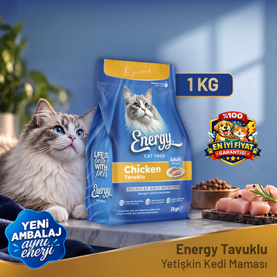 Energy Tavuklu Yetişkin Kedi Maması - 1 kg