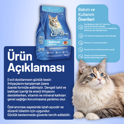 Somonlu Kısırlaştırılmış Kedi Maması - 3 Adet