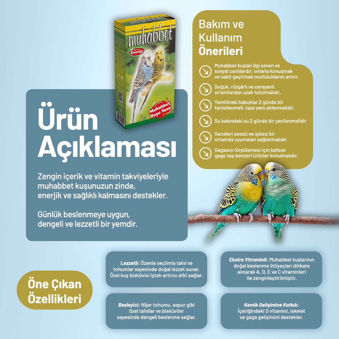 Muhabbet Muhabbet Kuşu Yemi - 300 g