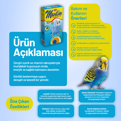 Mavilim Muhabbet Kuşu Yemi - 300 g