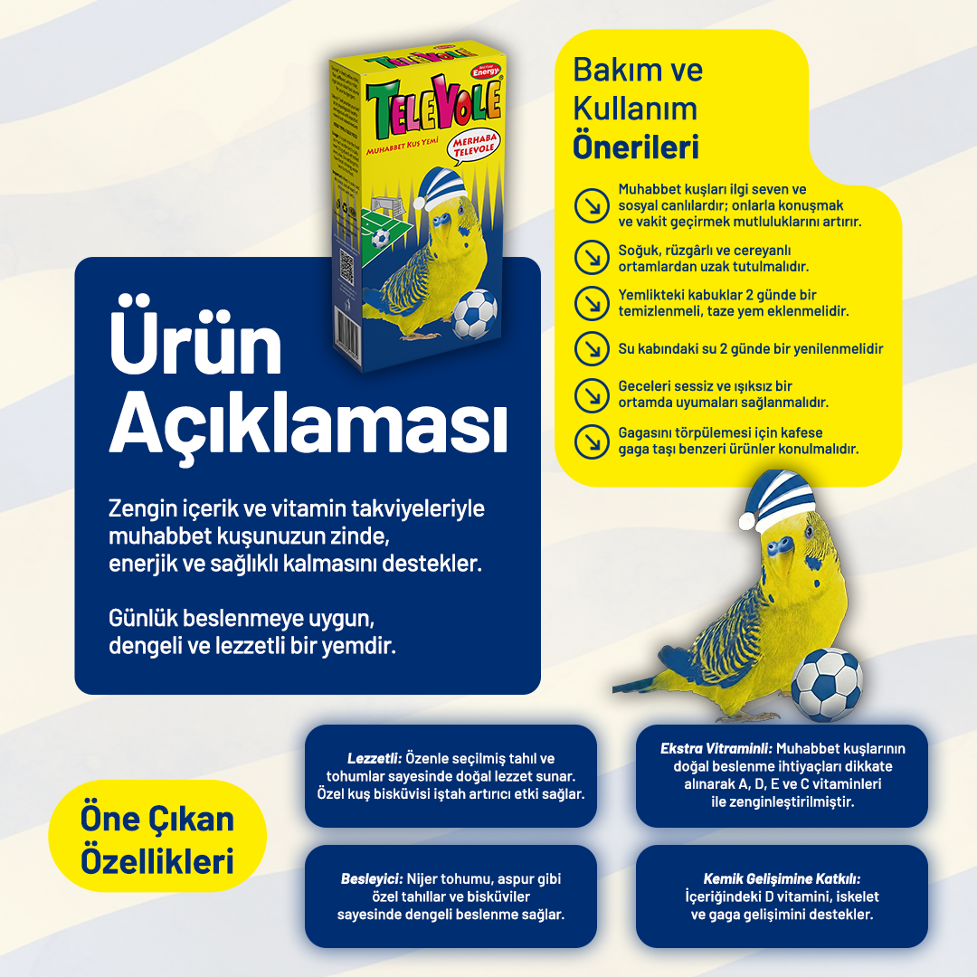 Televole Muhabbet Kuşu Yemi/FB - 300 g