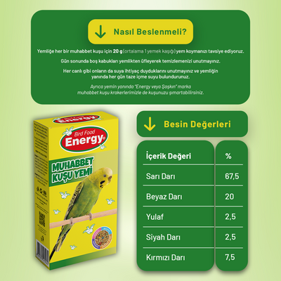 Energy Muhabbet Kuşu Yemi - 300 g