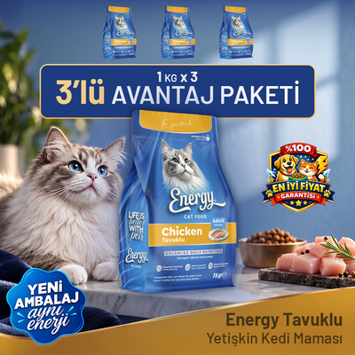 Tavuklu Yetişkin Kedi Maması - 3 Adet