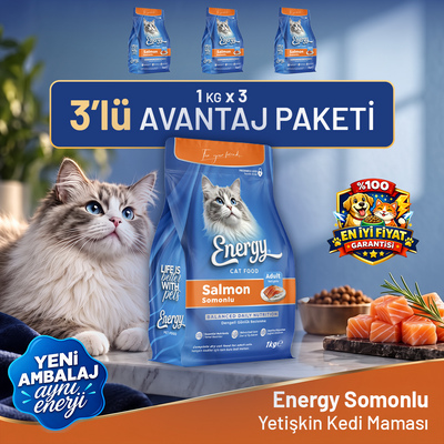 Somonlu Kedi Maması 1 KG - 3 Adet