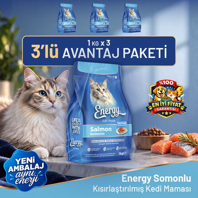 Somonlu Kısırlaştırılmış Kedi Maması - 3 Adet
