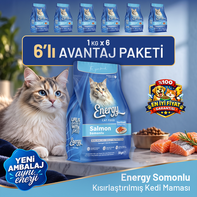 Somonlu Kısırlaştırılmış Kedi Maması - 6 Adet